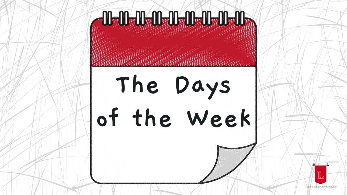 7 Days of the Week, Vocabulary